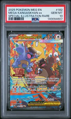 2025 POKEMON MEG EN-MEGA EVOLUTION #182 MEGA KANGASKHAN EX PSA 10 - Image 1