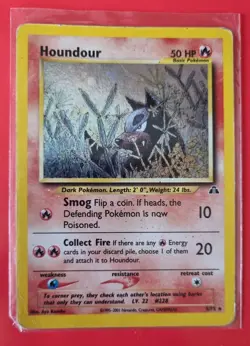Houndour - Neo Discovery #5 - English - carte Pokemon vintage rare - Image 1