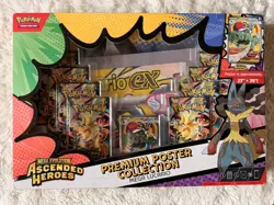 Pokemon TCG Ascended Heroes Premium Poster Collection Mega Lucario New/Sealed - Image 1