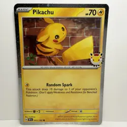 Pikachu 051/162 (Pokemon Day 2026) TEF Cosmo Holo Common 2024 - Image 1