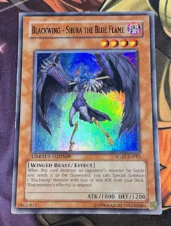 Yu-Gi-Oh! Blackwing - Shura the Blue Flame - RGBT-EN011 - Limited Edition - DMG - Image 1