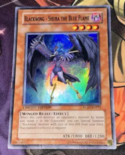 Yu-Gi-Oh! Blackwing - Shura the Blue Flame - RGBT-EN011 - Limited Edition - DMG - Image 2