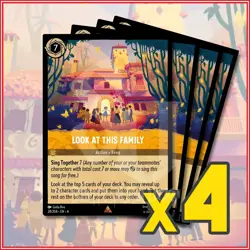 Disney Lorcana TCG: LOOK AT THIS FAMILY x4 Ursula's Return Rare - Image 1