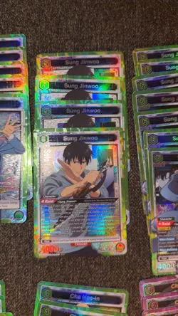 Union Arena UE17BT: SOLO LEVELING Sung Jinwoo UE17BT/SLG-1-048 Super Rare SR NM - Image 1