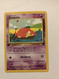 Pokemon TCG Slowpoke 67/82 1st Edition Team Rocket Regular Card - Image 1