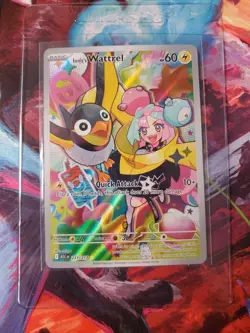 Pokemon Iono's Wattrel Full Art Holo Illustration Rare Basic 60 HP Card SV06 - Image 1