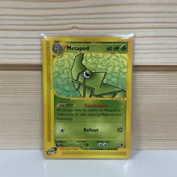 Metapod 87/165 Uncommon Pokemon Expedition E Reader Series Vintage Card 2002 MP - Image 1