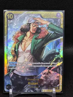 One Piece TCG Kuzan OP02-121 SEC Paramount War Secret Rare English Card NM - Image 1