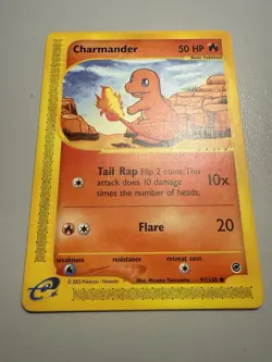 Pokemon TCG Charmander Card Expedition Base Set E-Series Non-Holo Card 97/165 - Image 1