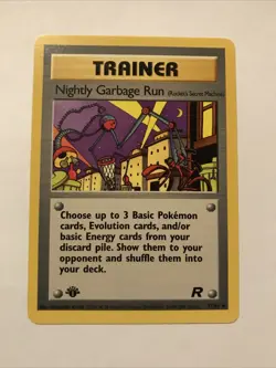 Pokemon TCG 1st Edition Regular Trainer Card 77/82 - Nightly Garbage Run - Image 1