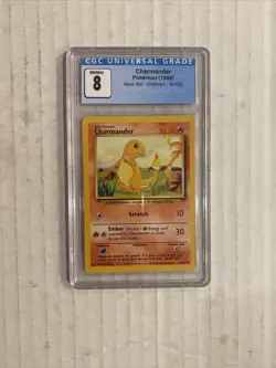 Pokemon TCG Charmander 46/102 Base Set Graded Pokemon Card CGC 8 Mint WOTC 1999 - Image 2