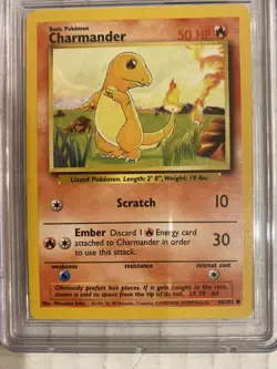 Pokemon TCG Charmander 46/102 Base Set Graded Pokemon Card CGC 8 Mint WOTC 1999 - Image 3