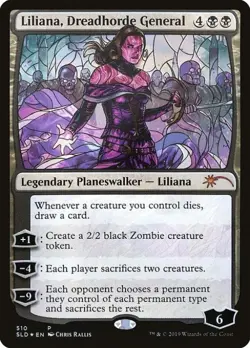 Liliana Dreadhorde General Stained Glass -Foil Near Mint MTG Secret Lair - Image 1
