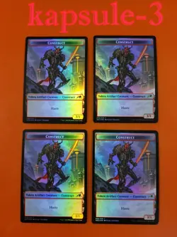 4x Samurai & Construct (006) | FOIL TOKEN | Kamigawa Neon Dynasty | MTG Magic - Image 2