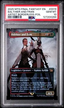 PSA 10 Balthier and Fran - #319 - Borderless - Foil - Final Fantasy - FIN - Image 1