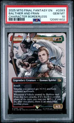 Balthier And Fran #0393 2025 Magic MTG Final Fantasy Borderless PSA 10 - Image 1