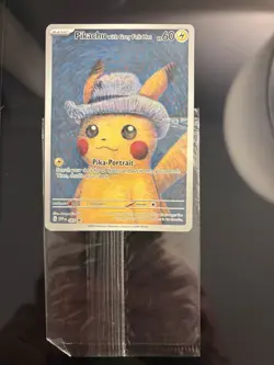 Pokemon Pikachu with Grey Felt Hat 85 Scarlet & Violet Promo Full Art Card - Image 3