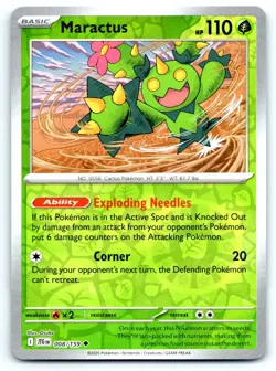 Pokemon Maractus SV09: Journey Together JTG Uncommon Reverse Holofoil 008/159 NM - Image 1