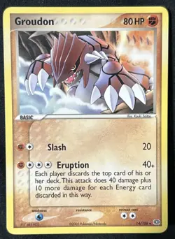 Pokemon Groudon- Regular Rare - 14/106 - 2005 Emerald - Image 1