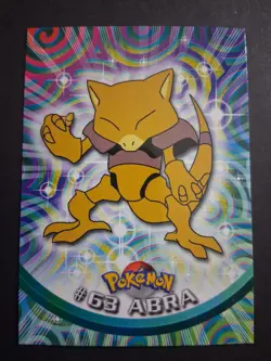 LP #63 Abra Pokemon 1999 Topps TV Animation Edition Series 1 Blue Logo - Image 1