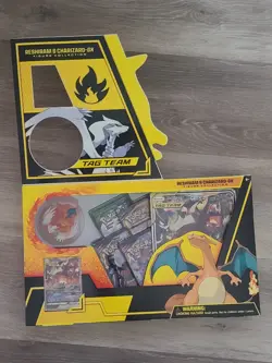 Pokemon, Reshiram & Charizard GX, Tag Team, Figure Collection Box, NM, (SEALED) - Image 3