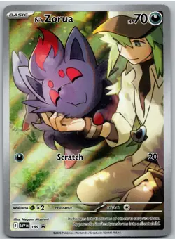N's Zorua 189 Holo Promo Scarlet & Violet Promo Pokemon NM - Image 1