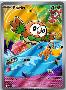 Rowlet - 043 043 Holo Promo ME: Mega Evolution Promo Pokemon NM - Image 1