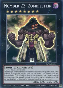 Number 22: Zombiestein - RATE-ENSE1 - Super Rare - Limited Edition NM Yugioh Rag - Image 1