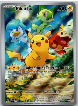 Pikachu 027 Holo Promo Scarlet & Violet Promo Pokemon NM - Image 1
