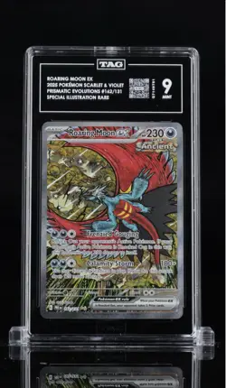 Pokemon TCG Roaring Moon EX SIR 162/131 Prismatic Evolutions TAG Mint 9 - Image 1