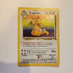 Pokemon TCG Dragonite Fossil Holo 4/62 WoTC - Image 1