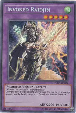 Invoked Raidjin - FUEN-EN028 - Secret Rare - Unlimited Edition NM Yugioh Fusion - Image 1