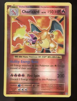 2016 Pokemon XY Evolutions Charizard Reverse Holo Rare #11/108 - Image 1