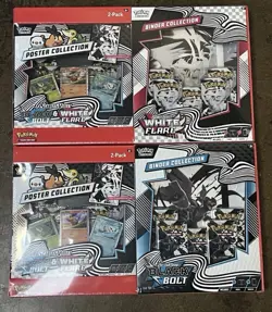 Pokemon Scarlet & Violet Black Bolt & White Flare Binder & Poster Two 2-Packs - Image 1