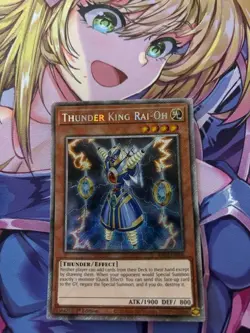 Yugioh Thunder King Rai-Oh Platinum Secret Rare RA03-EN206 1st Ed NM - Image 1