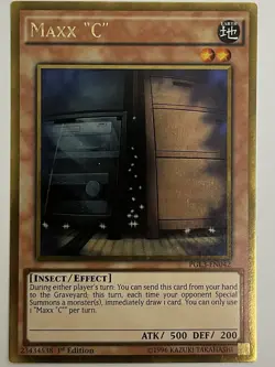 Yu-Gi-Oh TCG Maxx "C" 1st Edition Gold Rare PGL3-EN042 - Image 1