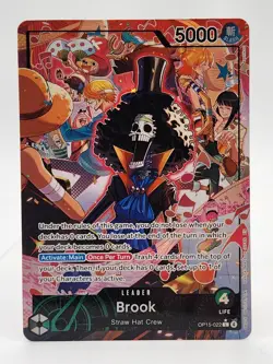 OP15-022 Brook Alt Art Leader Adventure on Kami’s Island One Piece TCG English - Image 1
