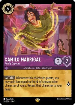 CAMILO MADRIGAL Family Copycat Legendary 58 EN 5 SHIMMERING SKIES Disney Lorcana - Image 1