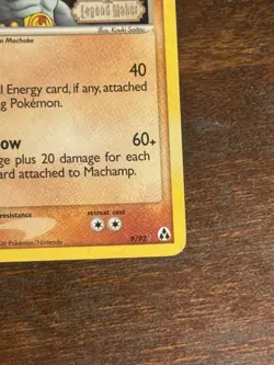 Machamp 9/92 EX STAMPED Legend Maker Pokemon Card Reverse Holo Foil Rare - Image 4