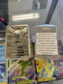 Pokemon #25 Pikachu 23k Gold Plated Card COA /Poke Ball 1999 Burger King - Image 4