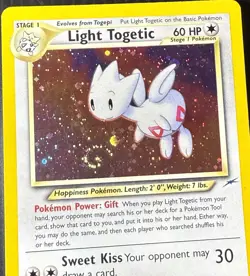Pokemon TCG Light Togetic Neo Destiny Holo Card 15/105 - Image 1