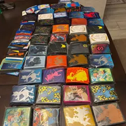 Pokemon Tcg ETB & Collection Box Card Sleeves -Lot of 40+ Packs (Sealed + Loose) - Image 3