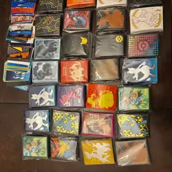 Pokemon Tcg ETB & Collection Box Card Sleeves -Lot of 40+ Packs (Sealed + Loose) - Image 4