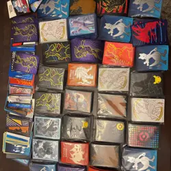 Pokemon Tcg ETB & Collection Box Card Sleeves -Lot of 40+ Packs (Sealed + Loose) - Image 5