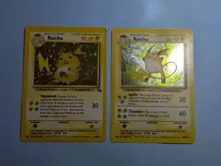 Pokemon 1999 Base Set Raichu 14/102 & 14/62 Holo Card Lot 2 Wizards - Image 1