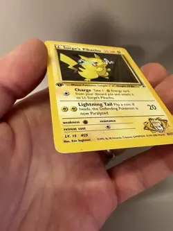 Lt. Surge's Pikachu 81/132 Common 1st Edition Gym Heroes Pokemon Card - Image 3