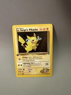 Lt. Surge's Pikachu 81/132 Common 1st Edition Gym Heroes Pokemon Card - Image 5