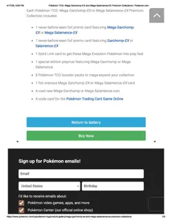 Pokemon TCG Mega M Garchomp EX Premium Collection Oversize Card, Coin 2016 Jumbo - Image 3