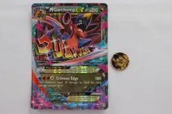 Pokemon TCG Mega M Garchomp EX Premium Collection Oversize Card, Coin 2016 Jumbo - Image 4