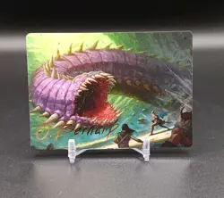 MTG Purple Worm Art Card Gold Stamped Signature AFR 003/081 NM - Image 1